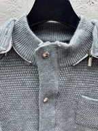 4-Bar Hooded Cardigan Navy - Men's