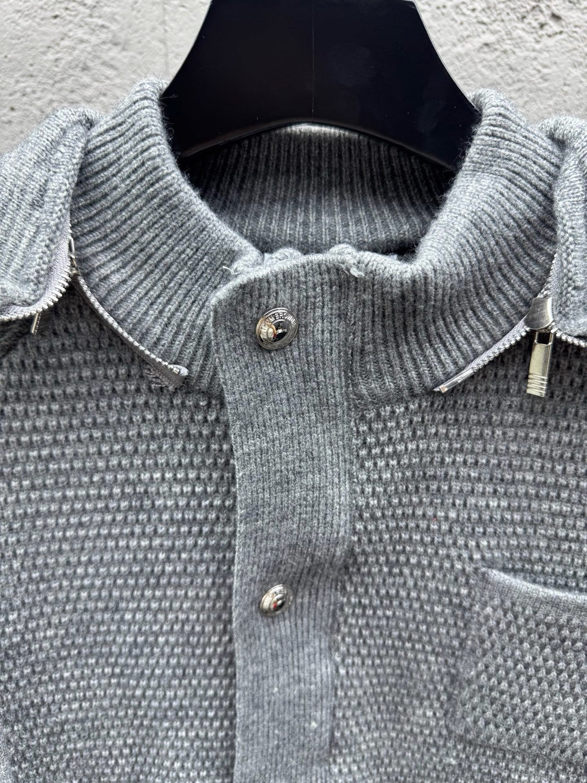 4-Bar Hooded Cardigan Navy - Men's