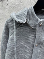 4-Bar Hooded Cardigan Navy - Men's