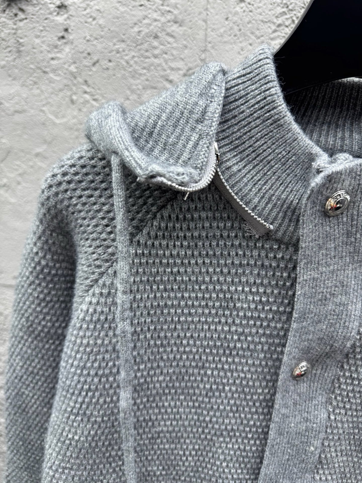 4-Bar Hooded Cardigan Navy - Men's
