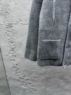 4-Bar Hooded Cardigan Navy - Men's