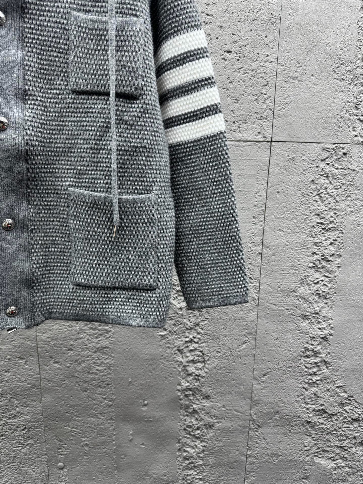 4-Bar Hooded Cardigan Navy - Men's