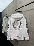 White Cotton Sleeve Print Zip-Through - Men's