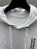 White Cotton Sleeve Print Zip-Through - Men's