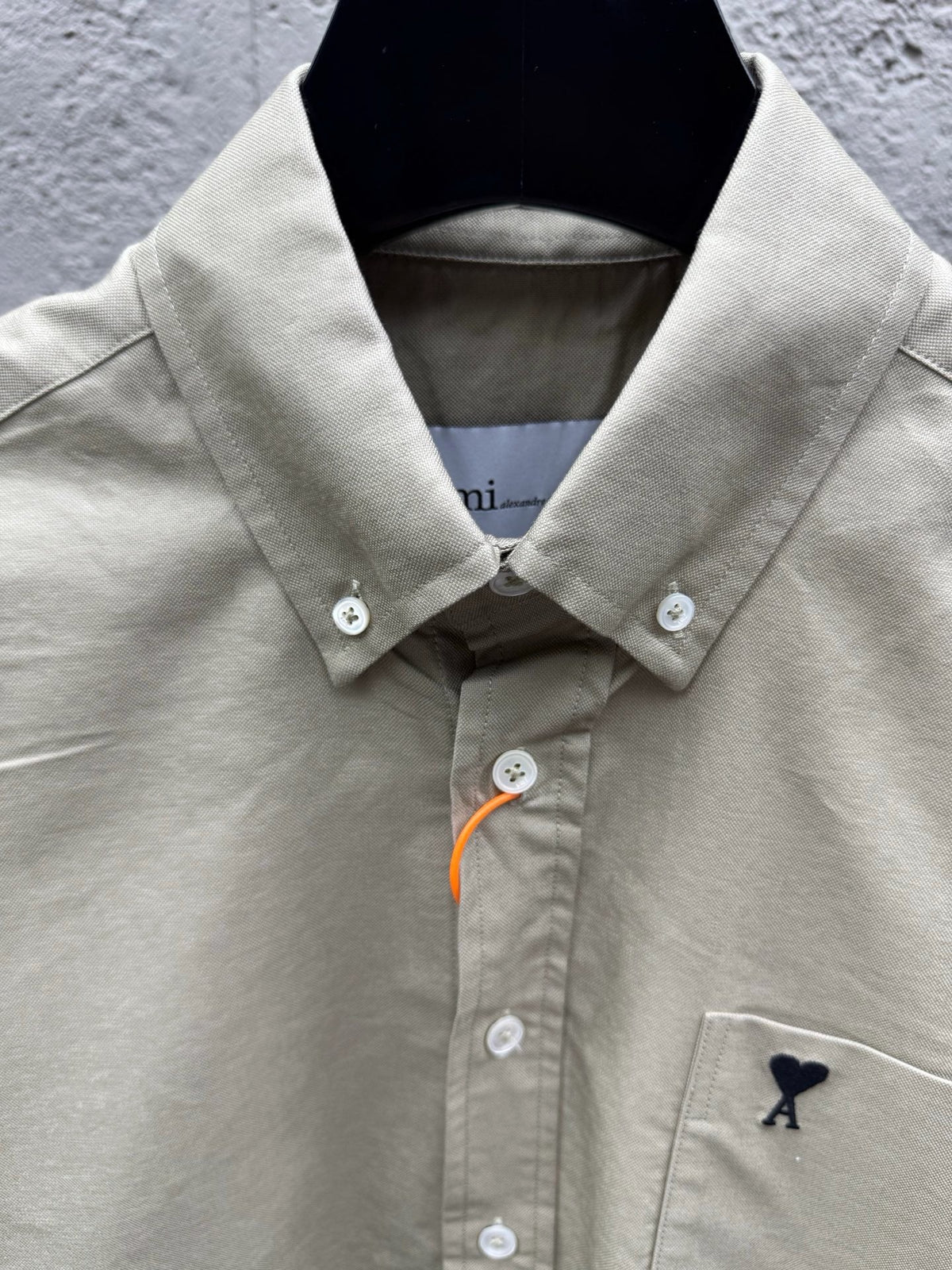 Beige Cotton Plain Long-Sleeve - Men's