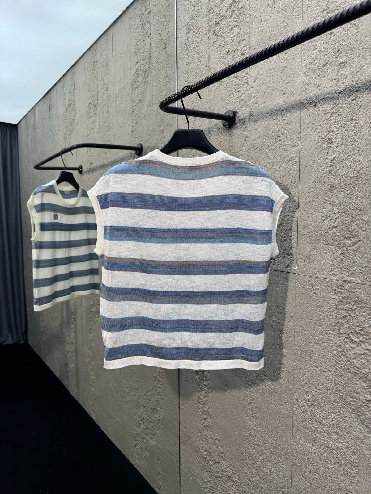 White Cotton Breton Stripe Short-Sleeve - Men's