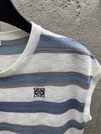 White Cotton Breton Stripe Short-Sleeve - Men's