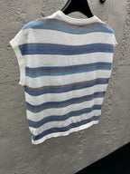 White Cotton Breton Stripe Short-Sleeve - Men's