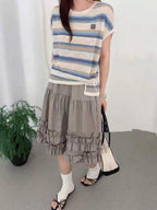 White Cotton Breton Stripe Short-Sleeve - Men's