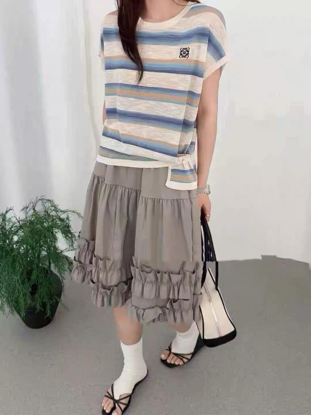 White Cotton Breton Stripe Short-Sleeve - Men's
