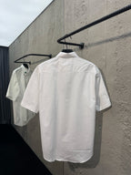 Blue Cotton Plain Short-Sleeve - Men's