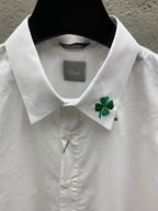Blue Cotton Plain Short-Sleeve - Men's
