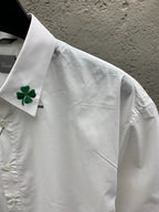 Blue Cotton Plain Short-Sleeve - Men's