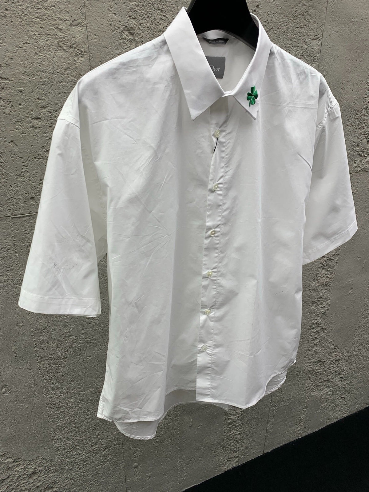 Blue Cotton Plain Short-Sleeve - Men's