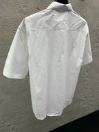 Blue Cotton Plain Short-Sleeve - Men's