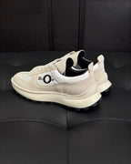 Leather Low-Top Cream Sneakers - Men's
