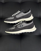 Leather Low-Top Cream Sneakers - Men's