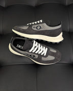 Leather Low-Top Cream Sneakers - Men's