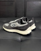 Leather Low-Top Cream Sneakers - Men's