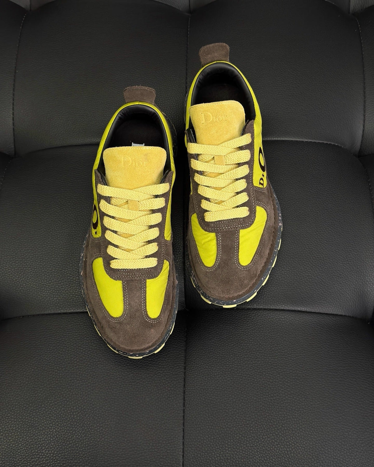 Leather Low-Top Cream Sneakers - Men's