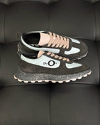 Leather Low-Top Cream Sneakers - Men's