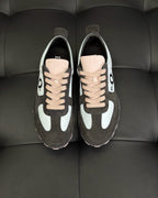 Leather Low-Top Cream Sneakers - Men's