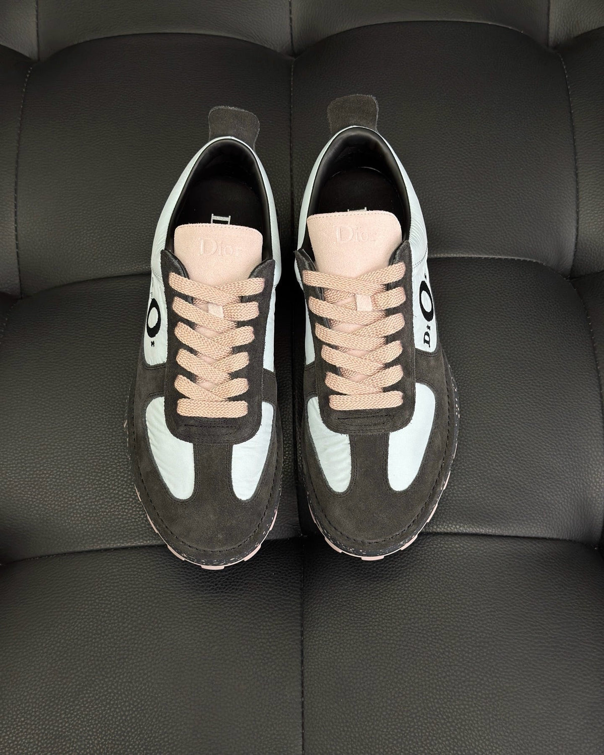 Leather Low-Top Cream Sneakers - Men's