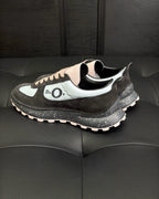 Leather Low-Top Cream Sneakers - Men's