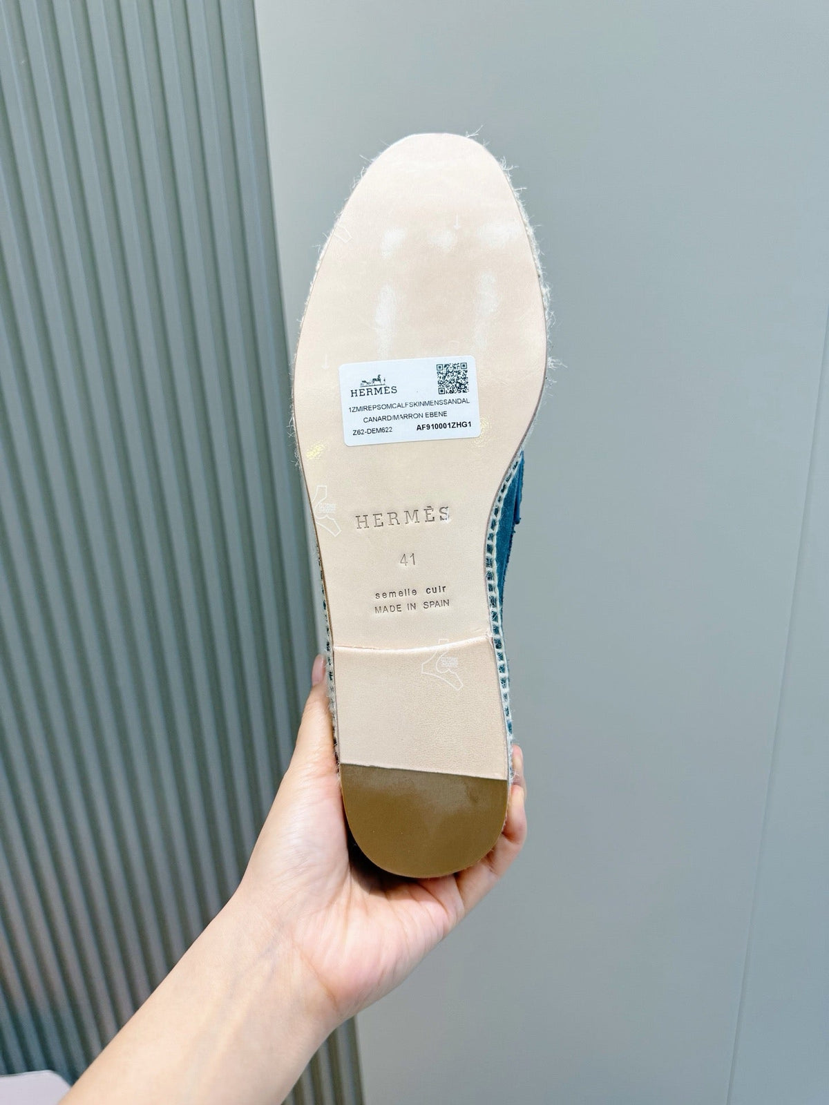 Blue Suede Espadrille Sole Loafer - Men's