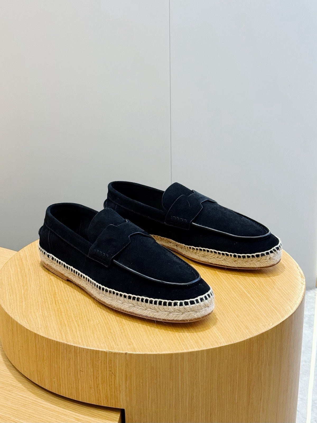 Blue Suede Espadrille Sole Loafer - Men's