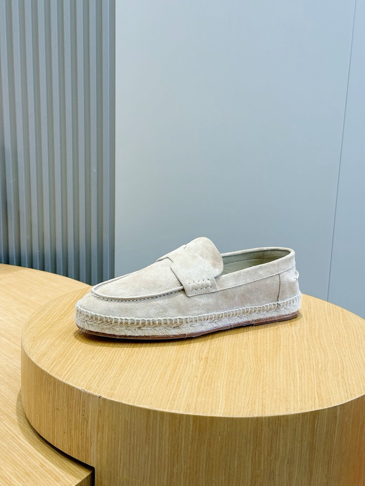 Blue Suede Espadrille Sole Loafer - Men's