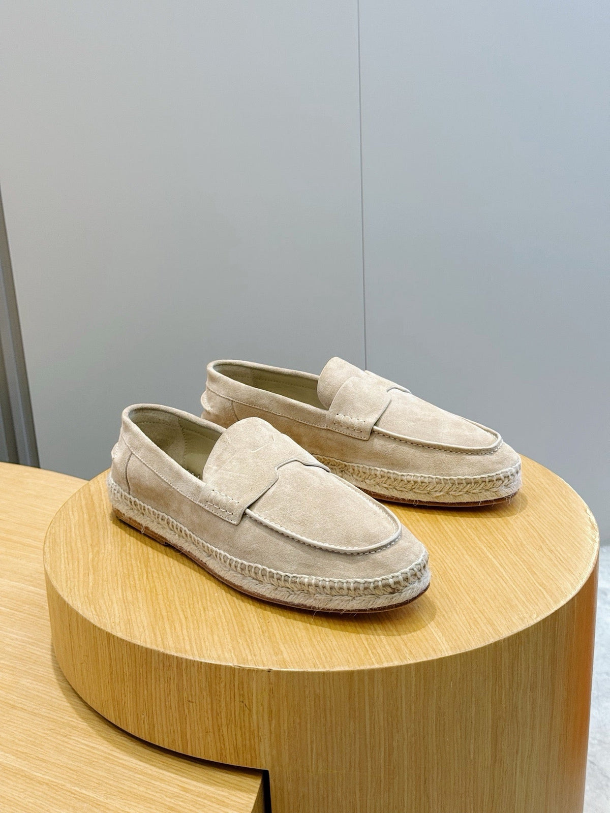 Blue Suede Espadrille Sole Loafer - Men's