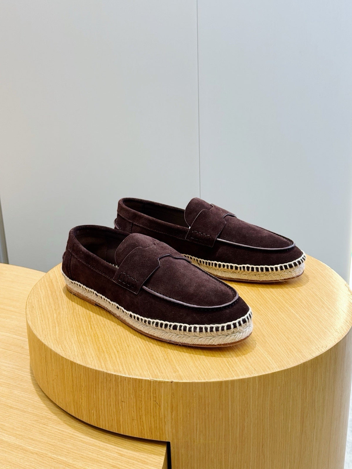 Navy Suede Espadrille Sole Loafer - Men's