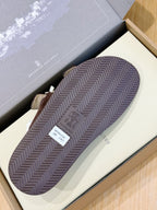 Brown Suede Cork Footbed Double Strap - Men's