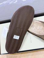 Brown Suede Plain Crossover - Men's