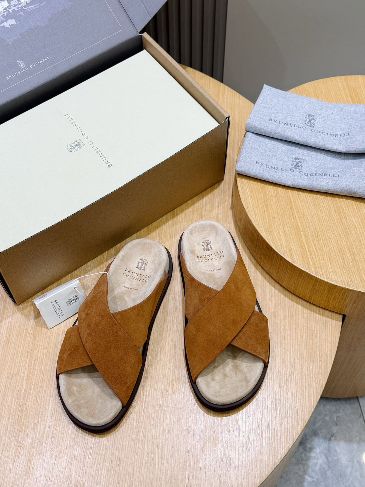 Camel Suede Plain Crossover - Men's