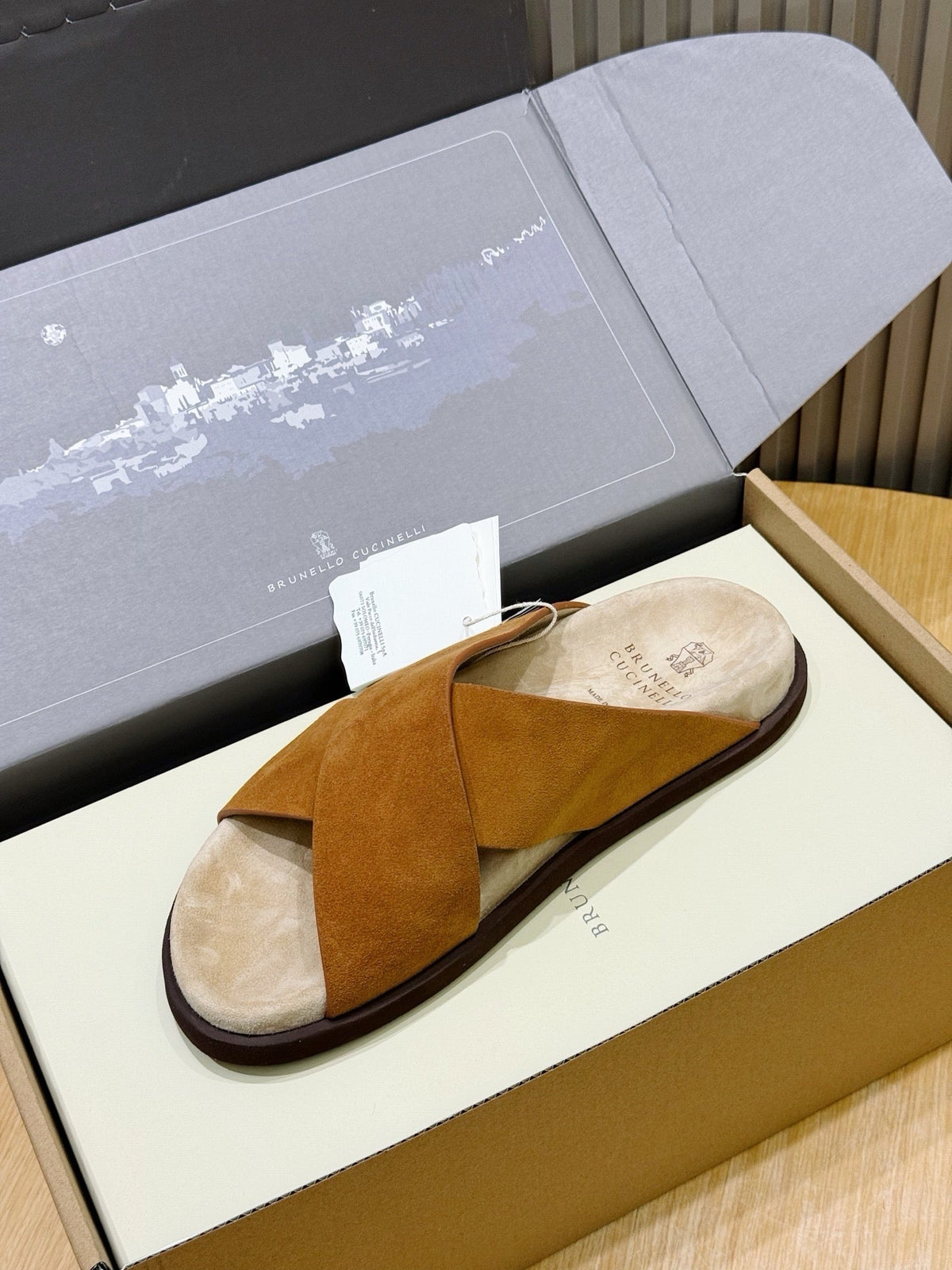 Camel Suede Plain Crossover - Men's