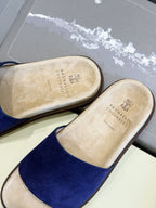 Brown Suede Contrast Footbed Crossover - Men's