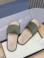 Brown Suede Contrast Footbed Crossover - Men's