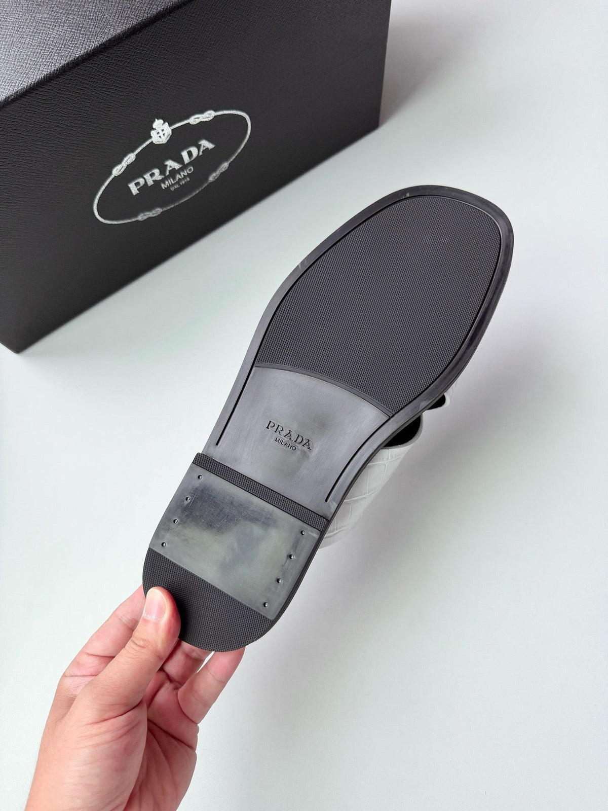 Black Leather Croc Crossover - Men's