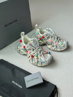 Floral Graffiti Print Sneakers