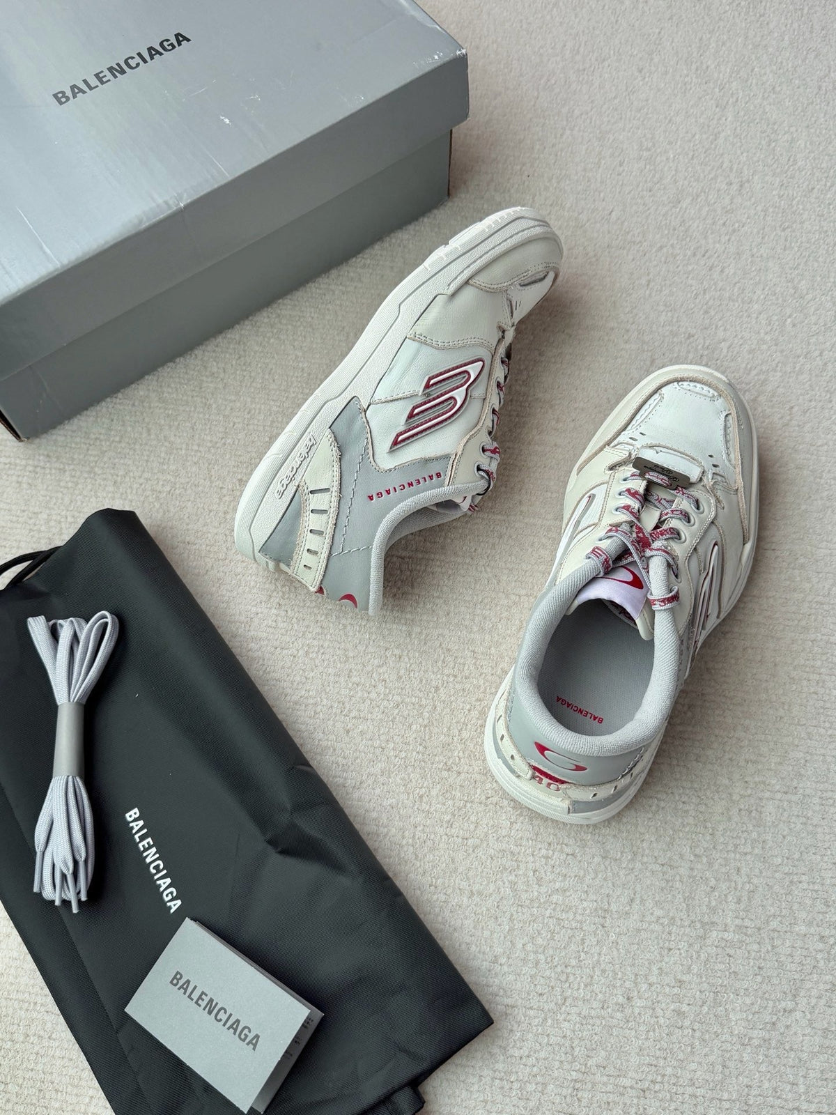 Distressed Mesh White and Pink Sneakers