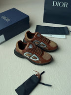 Mesh Runner Burgundy Sneakers - Men's