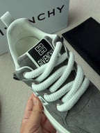Grey Suede Contrast Sole Low-Top - Men's