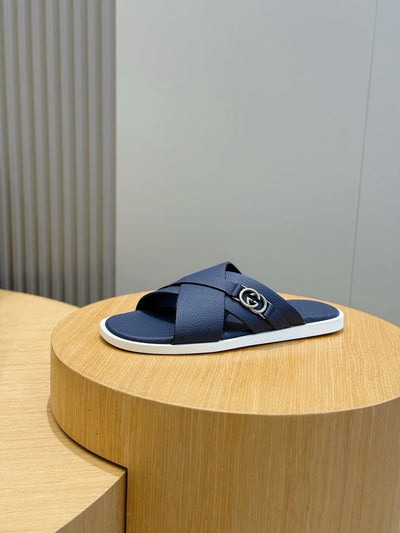Navy Canvas Monogram Crossover - Men's