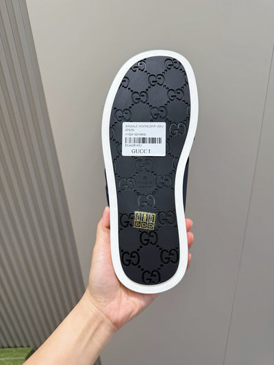 Navy Canvas Monogram Crossover - Men's