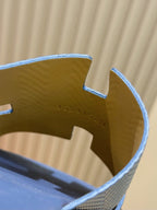 Blue Leather Cutout Single Band - Men's