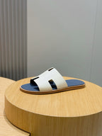 Blue Leather Cutout Single Band - Men's