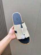 Blue Leather Cutout Single Band - Men's