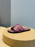 Blue Leather Cutout Single Band - Men's